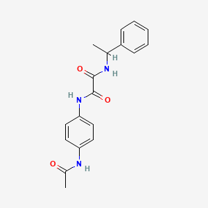 molecular formula C18H19N3O3 B4398544 N-(4-acetamidophenyl)-N'-(1-phenylethyl)oxamide 