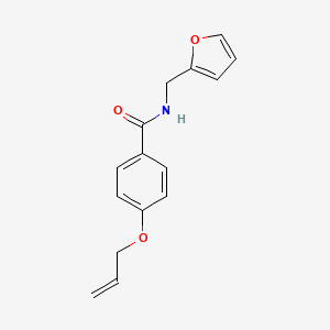 molecular formula C15H15NO3 B4398592 N-(furan-2-ylmethyl)-4-prop-2-enoxybenzamide 
