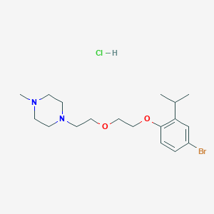 molecular formula C18H30BrClN2O2 B4398630 1-[2-[2-(4-Bromo-2-propan-2-ylphenoxy)ethoxy]ethyl]-4-methylpiperazine;hydrochloride 