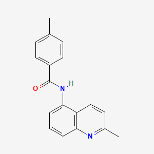 molecular formula C18H16N2O B4398642 4-methyl-N-(2-methylquinolin-5-yl)benzamide 