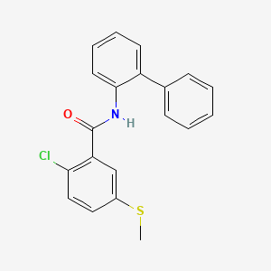 molecular formula C20H16ClNOS B4398738 N-2-biphenylyl-2-chloro-5-(methylthio)benzamide 