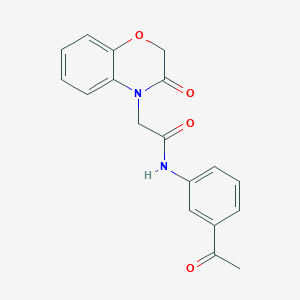 molecular formula C18H16N2O4 B4398788 N-(3-acetylphenyl)-2-(3-oxo-2,3-dihydro-4H-1,4-benzoxazin-4-yl)acetamide 