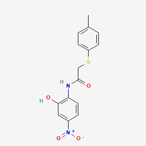 molecular formula C15H14N2O4S B4398807 N-(2-hydroxy-4-nitrophenyl)-2-[(4-methylphenyl)thio]acetamide 
