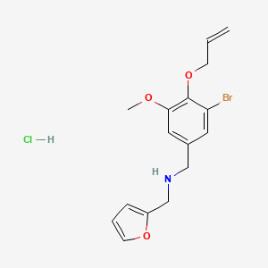 molecular formula C16H19BrClNO3 B4398893 N-[(3-bromo-5-methoxy-4-prop-2-enoxyphenyl)methyl]-1-(furan-2-yl)methanamine;hydrochloride 