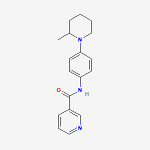 molecular formula C18H21N3O B4398939 N-[4-(2-methylpiperidin-1-yl)phenyl]pyridine-3-carboxamide 