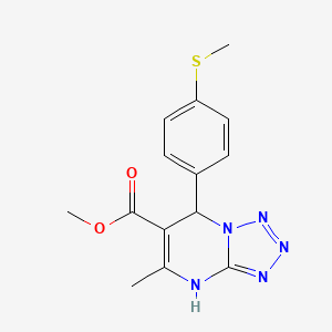 molecular formula C14H15N5O2S B4398941 methyl 5-methyl-7-[4-(methylthio)phenyl]-4,7-dihydrotetrazolo[1,5-a]pyrimidine-6-carboxylate 
