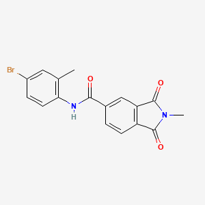 molecular formula C17H13BrN2O3 B4398991 N-(4-bromo-2-methylphenyl)-2-methyl-1,3-dioxo-5-isoindolinecarboxamide 