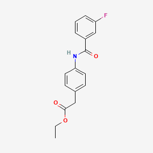 molecular formula C17H16FNO3 B4399005 ethyl {4-[(3-fluorobenzoyl)amino]phenyl}acetate 