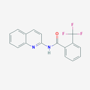 molecular formula C17H11F3N2O B4399037 N-quinolin-2-yl-2-(trifluoromethyl)benzamide 