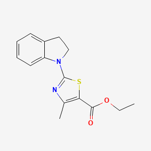 molecular formula C15H16N2O2S B4399092 Ethyl 2-(2,3-dihydroindol-1-yl)-4-methyl-1,3-thiazole-5-carboxylate 