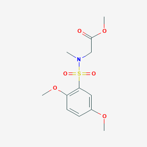 molecular formula C12H17NO6S B4399152 methyl N-[(2,5-dimethoxyphenyl)sulfonyl]-N-methylglycinate 