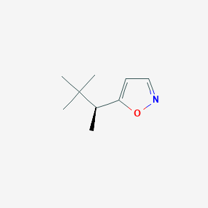 molecular formula C9H15NO B043992 (S)-5-(3,3-Dimethylbutan-2-yl)isoxazole CAS No. 111504-55-3