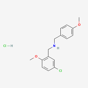 molecular formula C16H19Cl2NO2 B4399204 N-[(5-chloro-2-methoxyphenyl)methyl]-1-(4-methoxyphenyl)methanamine;hydrochloride 