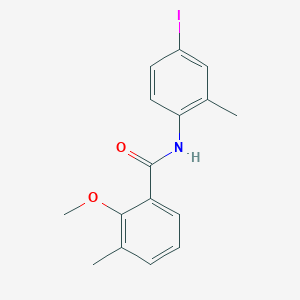 molecular formula C16H16INO2 B4399247 N-(4-iodo-2-methylphenyl)-2-methoxy-3-methylbenzamide 