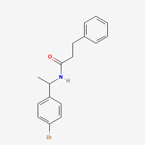 molecular formula C17H18BrNO B4399286 N-[1-(4-bromophenyl)ethyl]-3-phenylpropanamide 