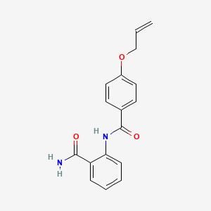 molecular formula C17H16N2O3 B4399314 N-(2-carbamoylphenyl)-4-(prop-2-en-1-yloxy)benzamide 