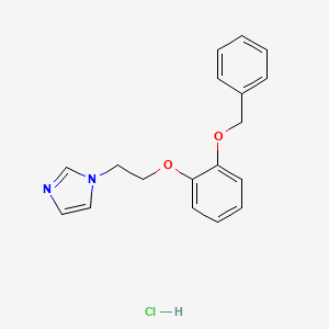 molecular formula C18H19ClN2O2 B4399346 1-[2-(2-Phenylmethoxyphenoxy)ethyl]imidazole;hydrochloride 