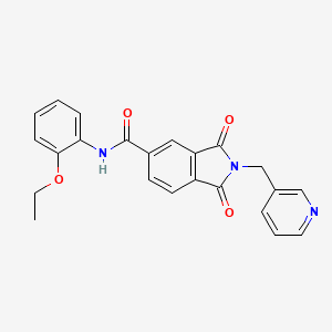 molecular formula C23H19N3O4 B4399351 N-(2-ethoxyphenyl)-1,3-dioxo-2-(3-pyridinylmethyl)-5-isoindolinecarboxamide 