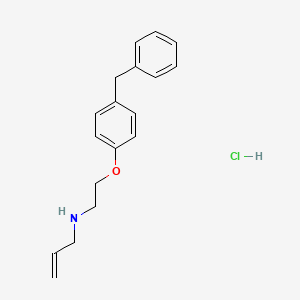 molecular formula C18H22ClNO B4399352 N-[2-(4-benzylphenoxy)ethyl]prop-2-en-1-amine;hydrochloride 