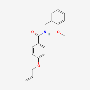 molecular formula C18H19NO3 B4399376 N-[(2-methoxyphenyl)methyl]-4-prop-2-enoxybenzamide 