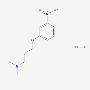 molecular formula C11H17ClN2O3 B4399393 N,N-dimethyl-3-(3-nitrophenoxy)propan-1-amine;hydrochloride 