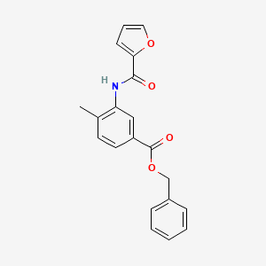molecular formula C20H17NO4 B4399422 benzyl 3-(2-furoylamino)-4-methylbenzoate 