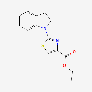 molecular formula C14H14N2O2S B4399428 Ethyl 2-(2,3-dihydroindol-1-yl)-1,3-thiazole-4-carboxylate 