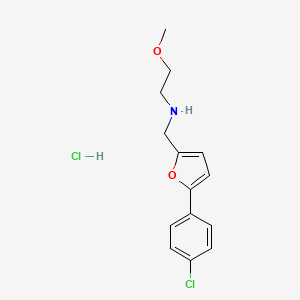molecular formula C14H17Cl2NO2 B4399436 N-[[5-(4-chlorophenyl)furan-2-yl]methyl]-2-methoxyethanamine;hydrochloride 