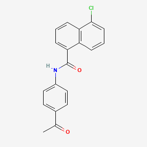molecular formula C19H14ClNO2 B4399543 N-(4-acetylphenyl)-5-chloro-1-naphthamide 