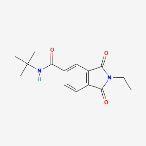 molecular formula C15H18N2O3 B4399546 N-(tert-butyl)-2-ethyl-1,3-dioxo-5-isoindolinecarboxamide 