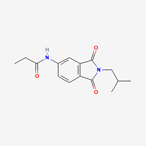 molecular formula C15H18N2O3 B4399570 N-(2-isobutyl-1,3-dioxo-2,3-dihydro-1H-isoindol-5-yl)propanamide 