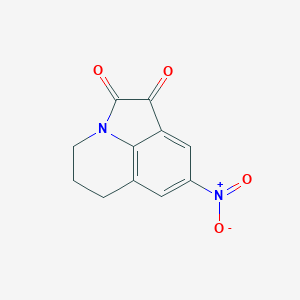 molecular formula C11H8N2O4 B043996 8-Nitro-5,6-dihydro-4H-pyrrolo[3,2,1-ij]quinoline-1,2-dione CAS No. 123296-53-7