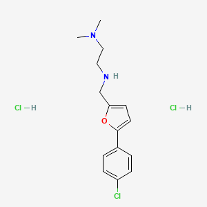 molecular formula C15H21Cl3N2O B4399631 N-[[5-(4-chlorophenyl)furan-2-yl]methyl]-N',N'-dimethylethane-1,2-diamine;dihydrochloride 
