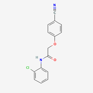 molecular formula C15H11ClN2O2 B4399637 N-(2-chlorophenyl)-2-(4-cyanophenoxy)acetamide 