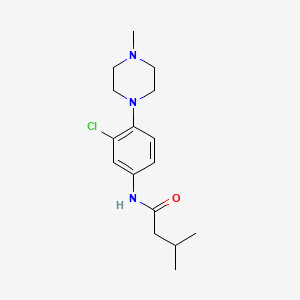 molecular formula C16H24ClN3O B4399647 N-[3-chloro-4-(4-methylpiperazin-1-yl)phenyl]-3-methylbutanamide 