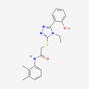 molecular formula C20H22N4O2S B4399699 N-(2,3-dimethylphenyl)-2-{[4-ethyl-5-(2-hydroxyphenyl)-4H-1,2,4-triazol-3-yl]thio}acetamide 
