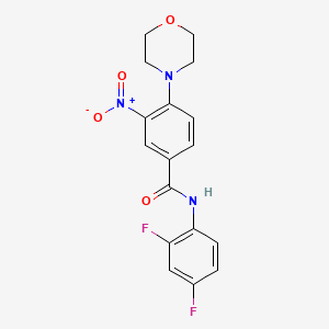 molecular formula C17H15F2N3O4 B4399706 N-(2,4-difluorophenyl)-4-(4-morpholinyl)-3-nitrobenzamide 
