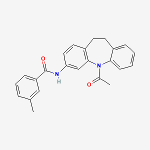 molecular formula C24H22N2O2 B4399709 N-(5-acetyl-10,11-dihydro-5H-dibenzo[b,f]azepin-3-yl)-3-methylbenzamide 