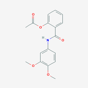 molecular formula C17H17NO5 B4399790 2-{[(3,4-dimethoxyphenyl)amino]carbonyl}phenyl acetate 