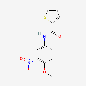 molecular formula C12H10N2O4S B4399892 N-(4-methoxy-3-nitrophenyl)thiophene-2-carboxamide 