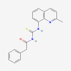 molecular formula C19H17N3OS B4399923 N-[(2-methylquinolin-8-yl)carbamothioyl]-2-phenylacetamide 