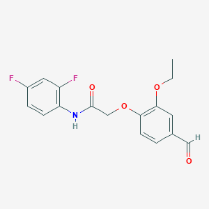 molecular formula C17H15F2NO4 B4399988 N-(2,4-difluorophenyl)-2-(2-ethoxy-4-formylphenoxy)acetamide 