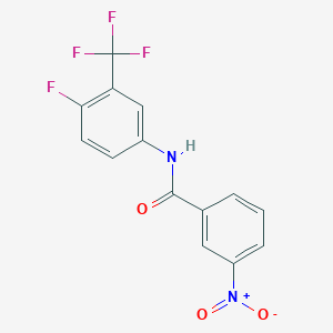 molecular formula C14H8F4N2O3 B4400028 N-[4-fluoro-3-(trifluoromethyl)phenyl]-3-nitrobenzamide 