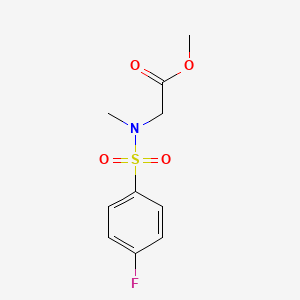 molecular formula C10H12FNO4S B4400147 Methyl 2-[(4-fluorophenyl)sulfonyl-methylamino]acetate 