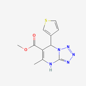 molecular formula C11H11N5O2S B4400163 Methyl 5-methyl-7-thiophen-3-yl-4,7-dihydrotetrazolo[1,5-a]pyrimidine-6-carboxylate 