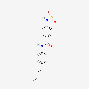 molecular formula C19H24N2O3S B4400199 N-(4-butylphenyl)-4-[(ethylsulfonyl)amino]benzamide 