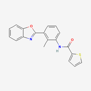 molecular formula C19H14N2O2S B4400284 N-[3-(1,3-benzoxazol-2-yl)-2-methylphenyl]thiophene-2-carboxamide 