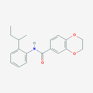 molecular formula C19H21NO3 B4400292 N-(2-sec-butylphenyl)-2,3-dihydro-1,4-benzodioxine-6-carboxamide 