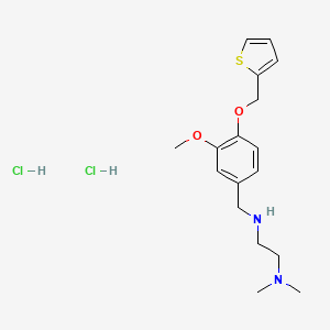 molecular formula C17H26Cl2N2O2S B4400298 N-[[3-methoxy-4-(thiophen-2-ylmethoxy)phenyl]methyl]-N',N'-dimethylethane-1,2-diamine;dihydrochloride 