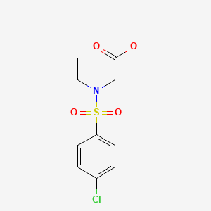 molecular formula C11H14ClNO4S B4400358 Methyl 2-[(4-chlorophenyl)sulfonyl-ethylamino]acetate 
